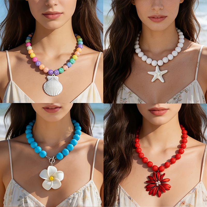 Bohemian Beach Necklace with Starfish Pendant